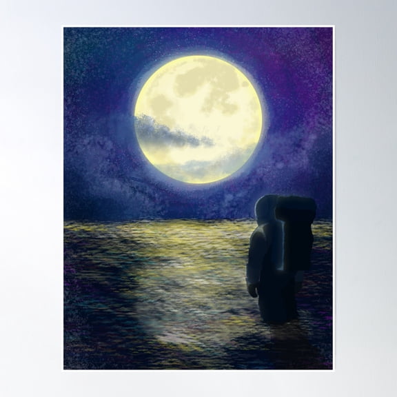 Space Man Poster Wall Art, Poster Only