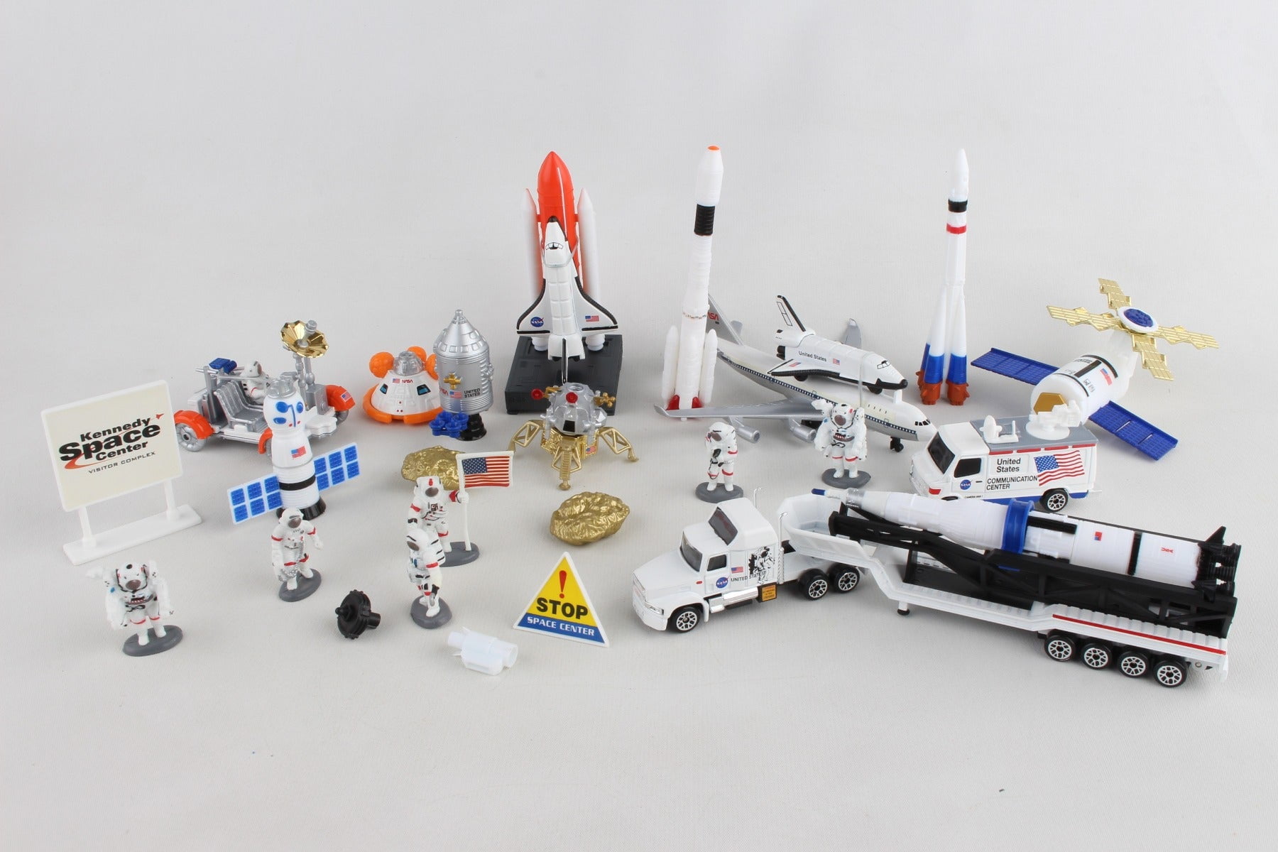 NASA Space Mission Toy Model - 28 Piece Playset with Space Shuttle
