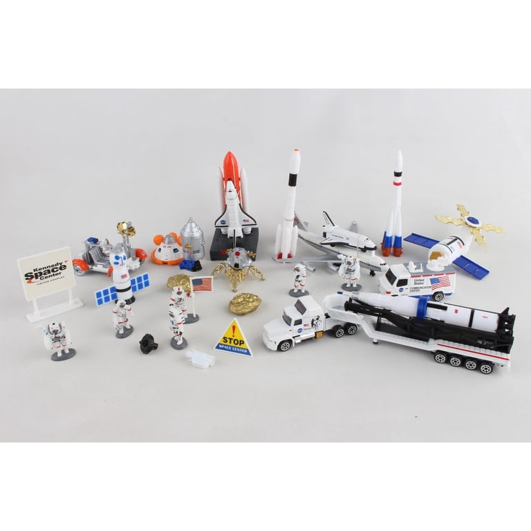 NASA Space Mission Toy Model - 28 Piece Playset with Space Shuttle