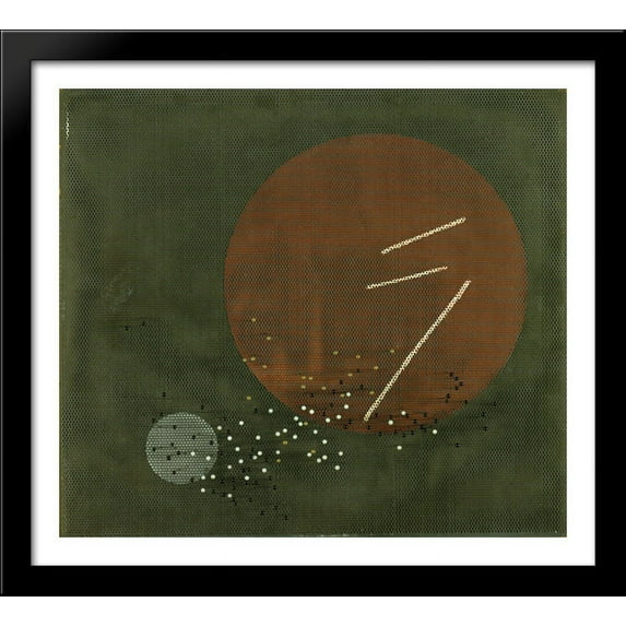 Space Modulator L3 30x28 Large Black Wood Framed Print Art by Laszlo Moholy-Nagy