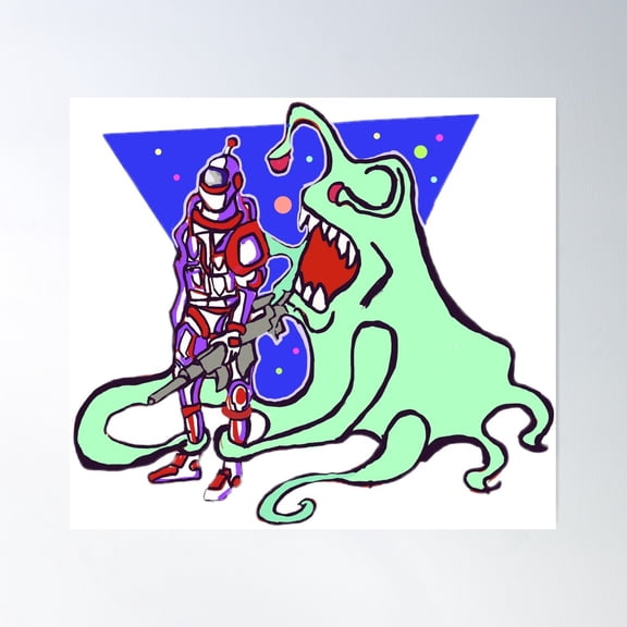 Space Monger Poster Wall Art, Modern Wall Decor For Living Room Bedroom, 8x12 UNFRAMED