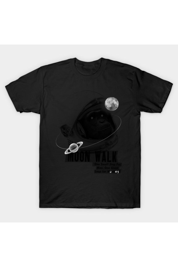 Space Monkey Astronaut Chimpanzee Rocket Galaxy Cosmic Star Art Top Unisex T-Shirt, for men & women, up to size 5XL