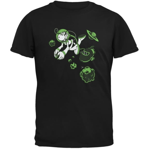 Space Monkey Black Adult T-Shirt - Small