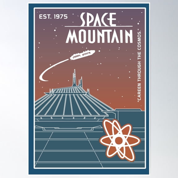 Space Mountain (Nebula) Poster Wall Art, Modern Wall Decor, 16x24 UNFRAMED