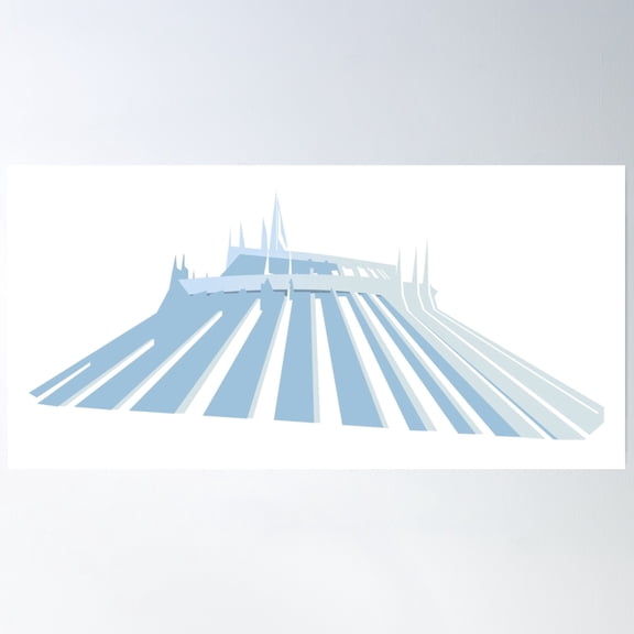 Space Mountain Poster Wall Art, Modern Wall Decor, 24x36 UNFRAMED