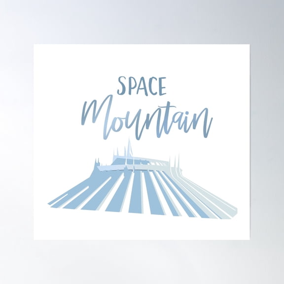 Space Mountain Poster Wall Art, Modern Wall Decor, 30x30 UNFRAMED