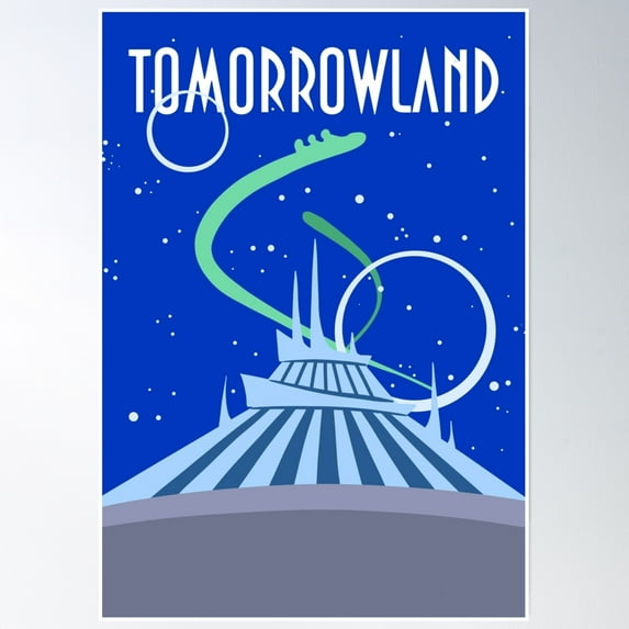 Space Mountain Poster Wall Art, Modern Wall Decor, 8x12 UNFRAMED