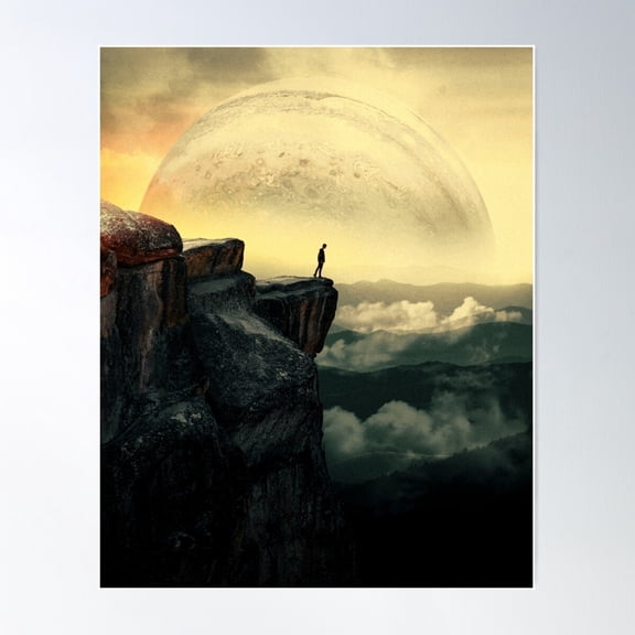 Space Mountain Poster Wall Art, Modern Wall Decor For Living Room Bedroom, 24x36 UNFRAMED