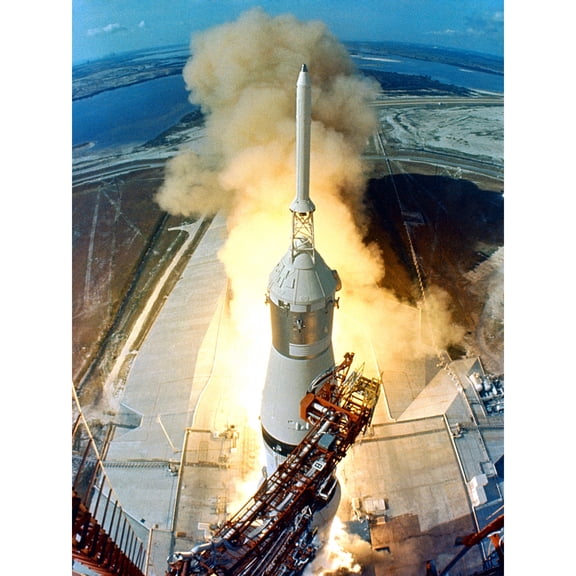 Space NASA Lift Off Apollo 11 Rocket Launch Extra Large XL Wall Art Poster Print