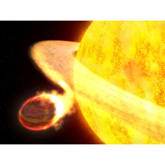 Space NASA Planet WASP-12b Being Eaten By Star Concept Extra Large XL Wall Art Poster Print