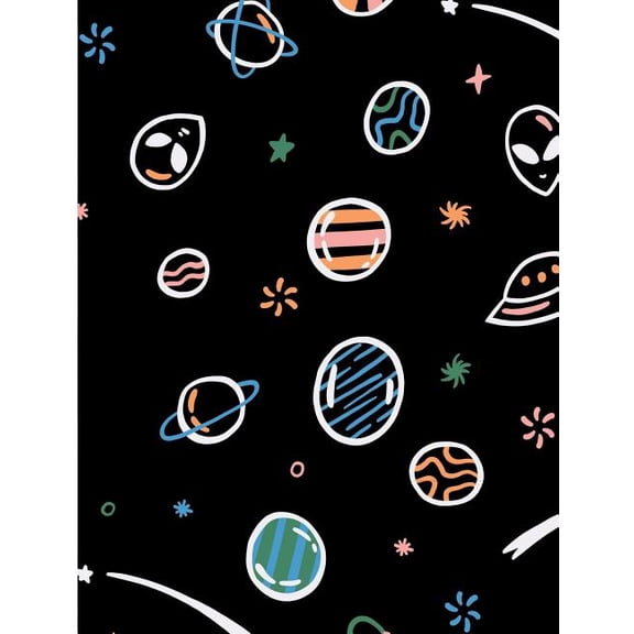 Space Nebula Elements: Outer Space College Ruled Line Composition Book (Paperback)