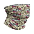 thumbnail image 1 of Space Neck Gaiter, Robots on Grid Squares, Unisex, Multicolor, by Ambesonne, 1 of 1