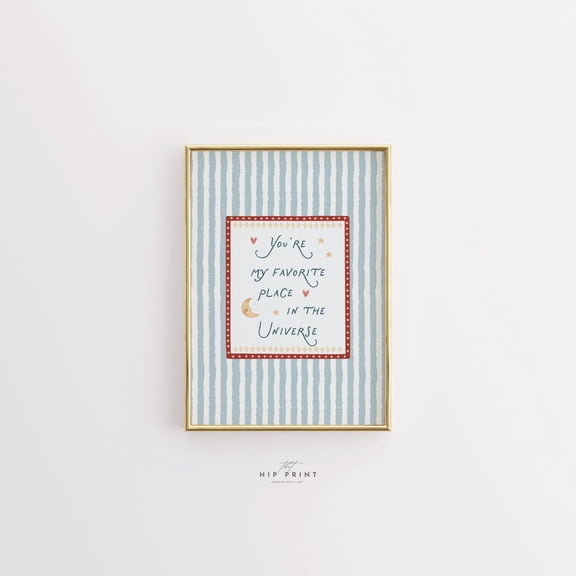 Space Nursery Print, Universe Quote Poster, Unframed Paper Poster 8x10in