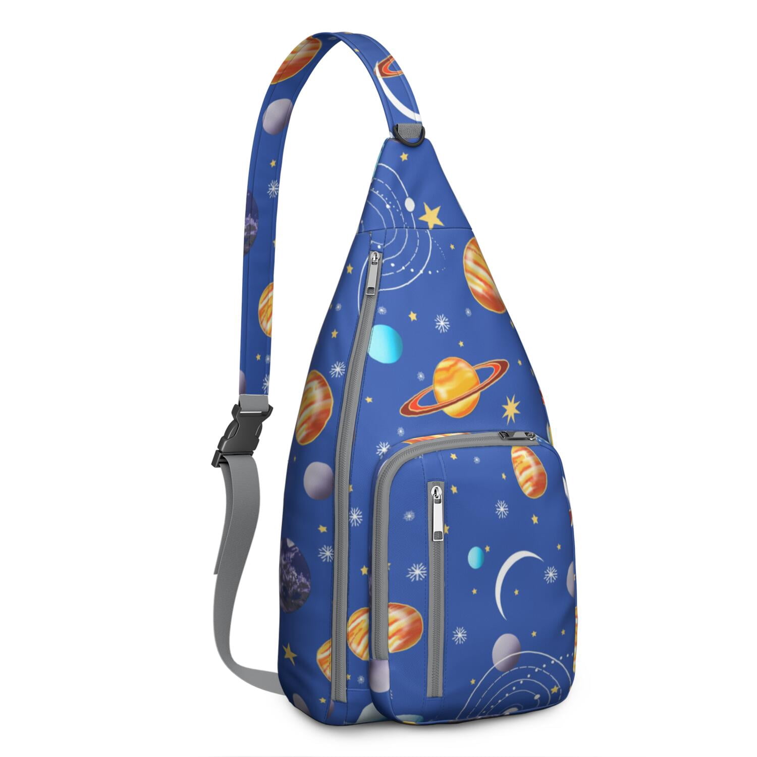 Space Odyssey Sling Backpack - Futuristic Cosmic Print Crossbody Bag ...