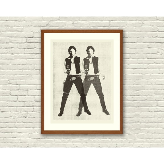 Space Outlaw Laser Pistol Handprinted Silkscreen Retro Style Mid-Century Modern Wall Art, Unframed Poster