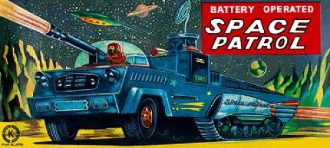 Space Patrol Canvas Art - Retrobot (24 x 48)