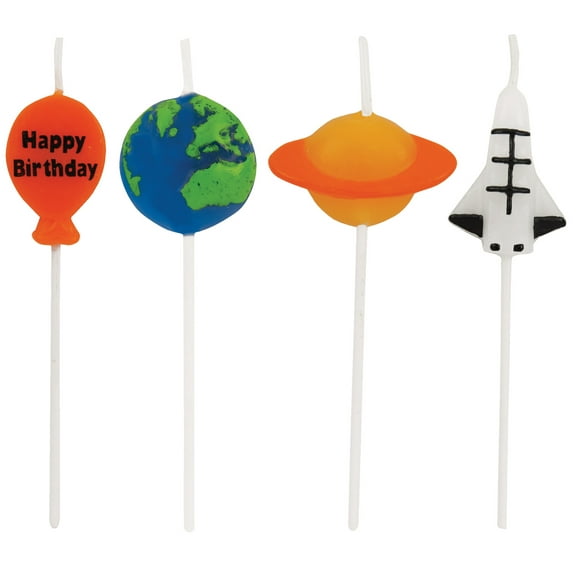 Space Blast Pick Candles, 4 pk