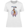 thumbnail image 1 of Space Pin-Up Astronaut Girl T-Shirt Women -Image by Shutterstock, Female Medium, 1 of 2