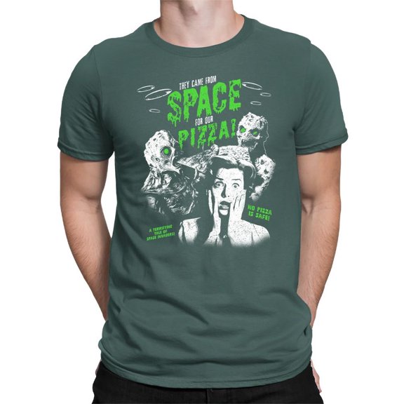 Space Pizza Invasion Graphic Tee T-shirt Color Men's