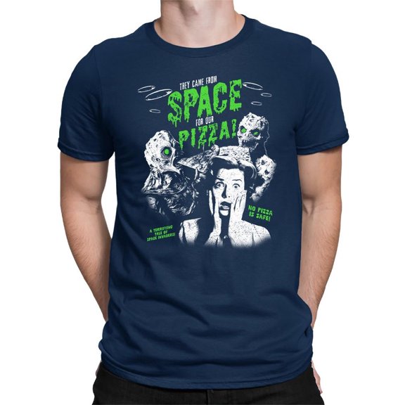 Space Pizza Invasion Graphic Tee T-shirt Color Men's