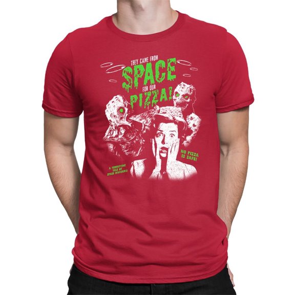 Space Pizza Invasion Graphic Tee T-shirt Color Men's