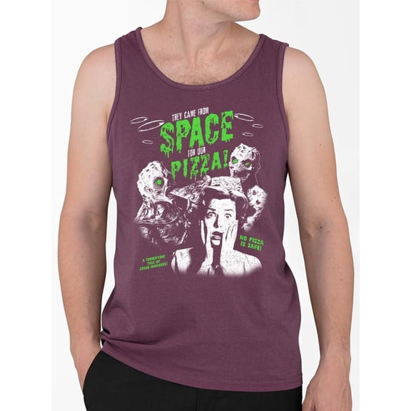 Space Pizza Invasion Graphic Tee Tank Top Men's