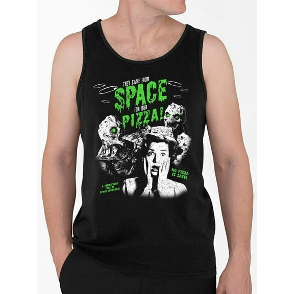 Space Pizza Invasion Graphic Tee Tank Top Men's