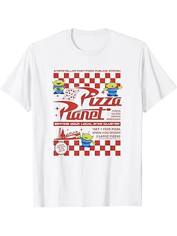Space Pizza Planet Inspired, Retro Arcade, Cosmic Theme, Graphic, Short Sleeve T-Shirt