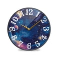 thumbnail image 1 of Space Planet Wall Clock 12 Inch Silent Non Ticking Battery Operated Easy to Read for Kitchen Living Room, 1 of 8