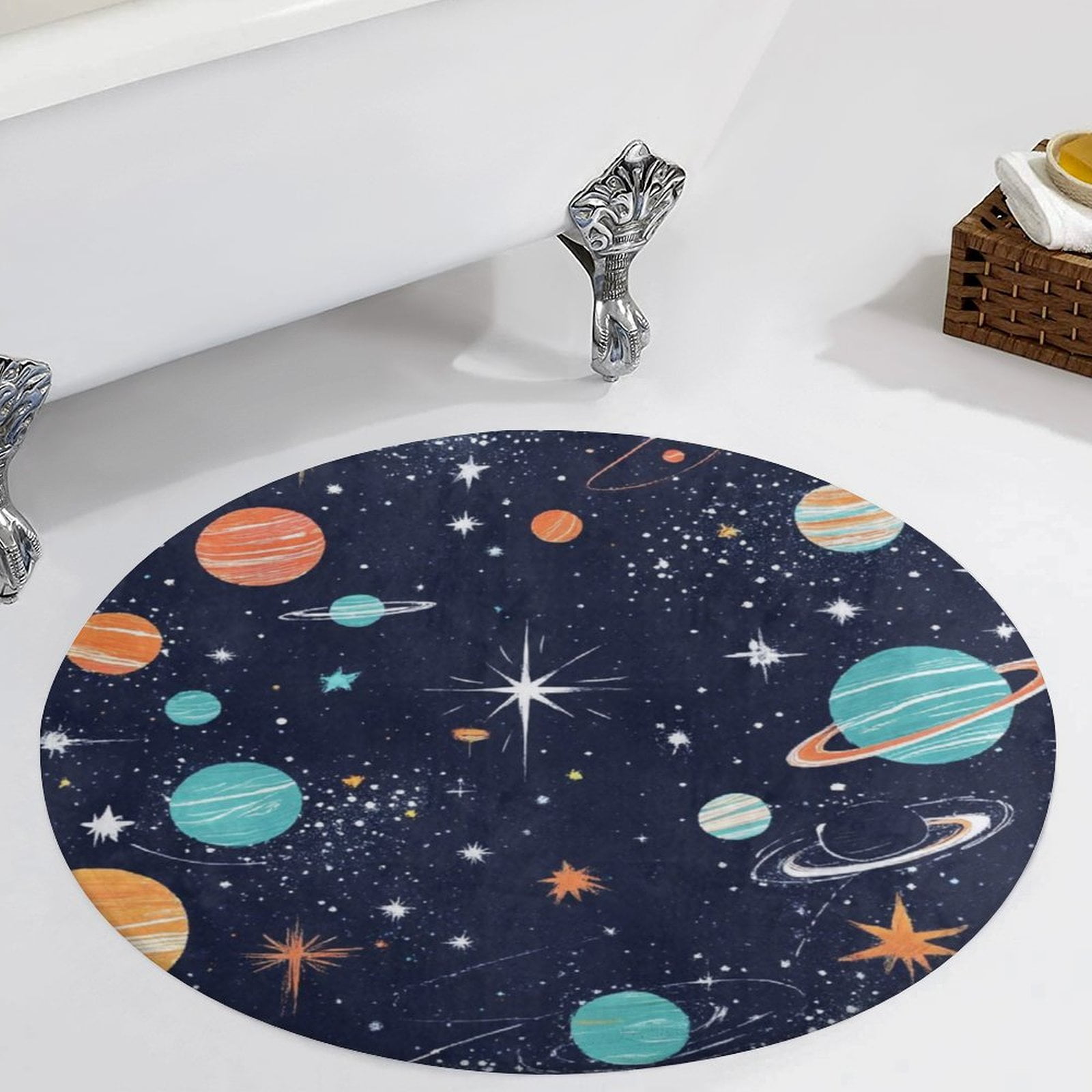 Space Planets Constellation-1 Area Round Carpet Living Room Bedroom ...