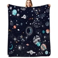 thumbnail image 1 of Space Planets Constellation Flannel Blankets Soft Warm Throw Blanket Autumn Camping Bedroom Aesthetic Bedspread, 1 of 6