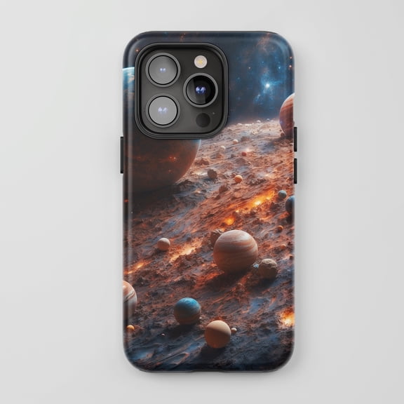 Space Planets For All iPhone Series Tough Phone Case Cosmic Theme