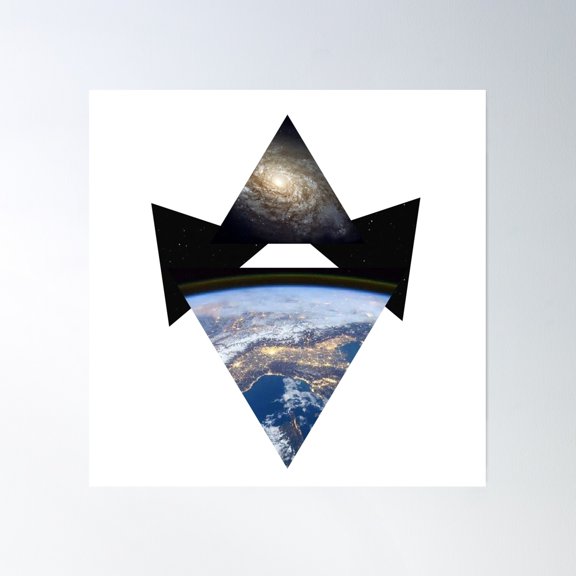 Space Poster Wall Art, Modern Wall Decor, 16x16 UNFRAMED