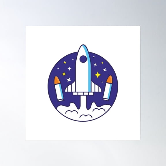 Space Poster Wall Art, Modern Wall Decor, 30x30 UNFRAMED