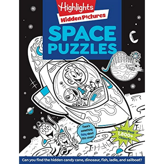 Pre-Owned Space Puzzles: Solar System Puzzle Book for Kids 6-12, Fun Space Gift with Activities and Games, (Paperback) by Highlights (Creator)