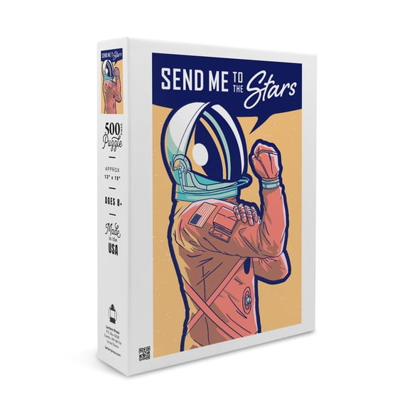 Space Queens Collection, Woman Astronaut, Send Me To The Stars (19x27 inches, Premium 500 Piece Jigsaw Puzzle for Adults and Family, Made in USA)