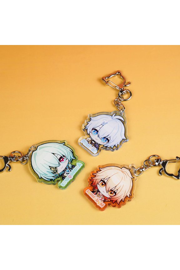 Space RPG Adventure Chibi Acrylic Keychain , Anime Bag Charms, random 1 pack