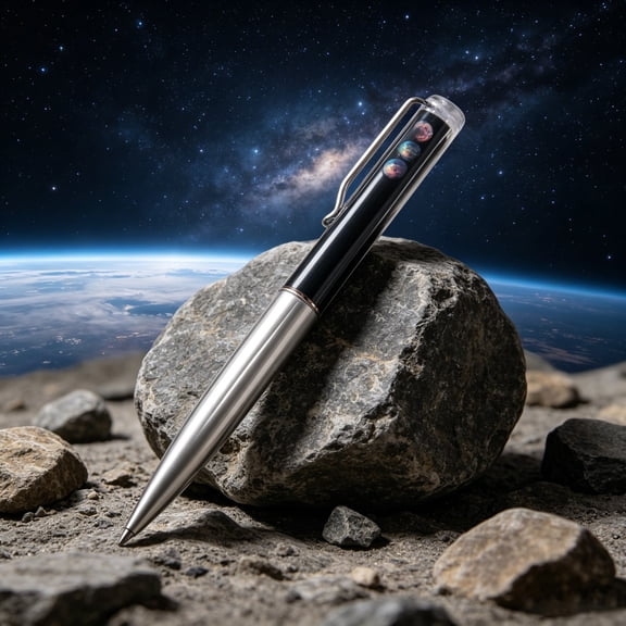 Space Rocket Planet Ballpoint Pen Floating Space Pattern Rotating Ball Pen Creative Decorative Writing Pen For Desk Office Student Gift