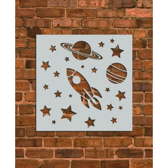 Space Rocket Stencil