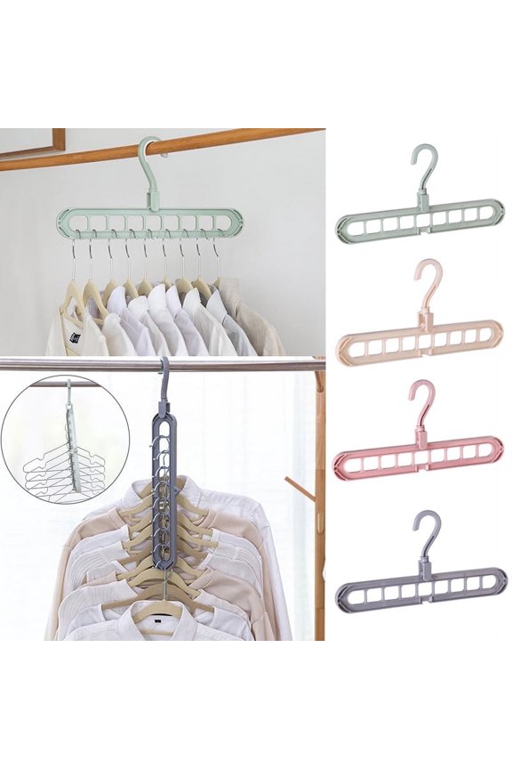 Space Saver Hangers for Clothes Multifunctional Clothes Hangers Closet Organizer Hook Rack-1 PCS,Pink