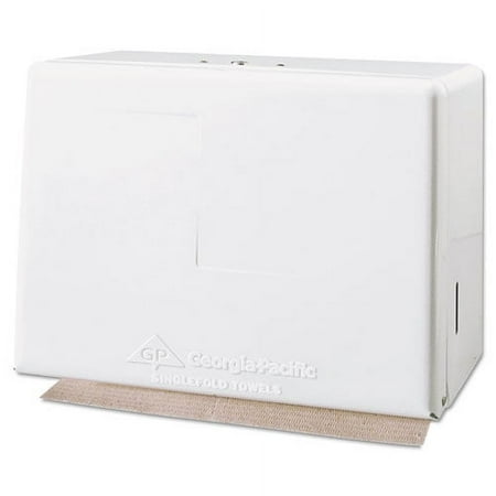 Space Saver Singlefold Towel Dispenser, Steel, 11.63 X 6.63 X 8.13, White | Bundle of 2 Each