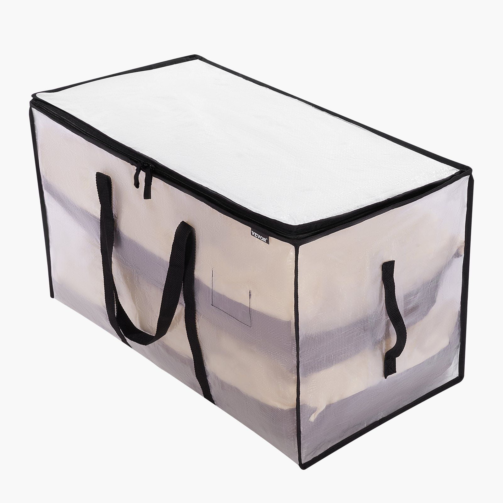 Space-Saver Vacuum Storage Bags, 6-Pack 90L Clear Plastic Compression Bags for Blankets, Comforters, Duvets & Winter Clothes | Zippered Foldable Moving Storage