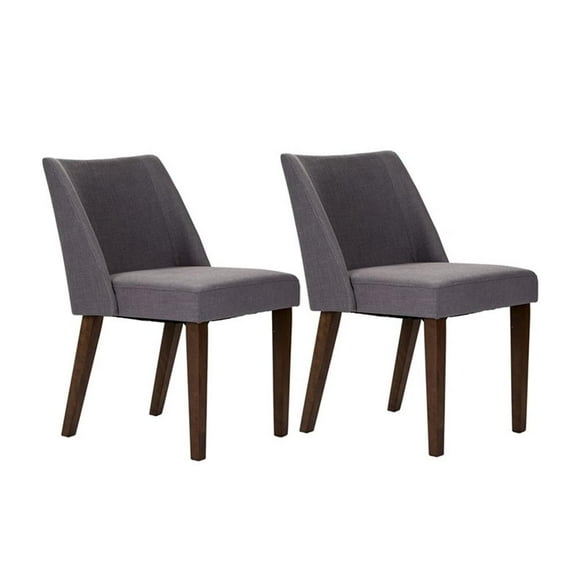 Space Savers Medium Brown Nido Chair - Grey (RTA)-Set of 2
