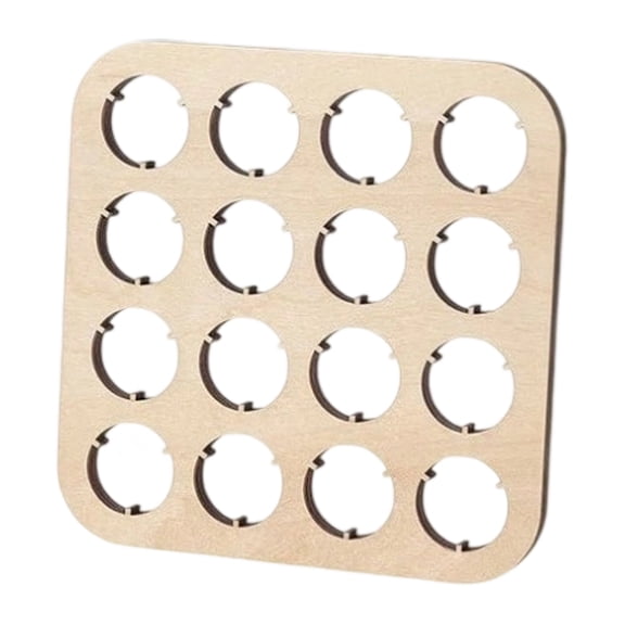 Space Saving 16 Slot Bottle Caps Organizers 4Pcs Wooden Coasters Set For Home Parties Games Room Or Man Caves Decors