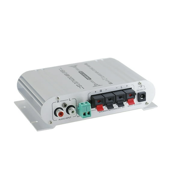 Space-Saving 2.1 Channel Amplifier for DC 12V 20Wx2 + 40W for Cars, Boats, Homes