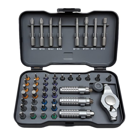 Space Saving 47 In 1 Screwdriver Set With Alloy Steel Handle And Tips For Compact Areas And Detailed Tasks
