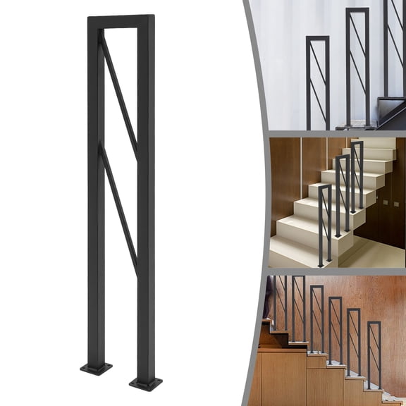 Space-Saving 85cm Handrail, 33.5In Height for Easy Grip, Complete Accessories Included, Concrete/Brick Wall Install Only
