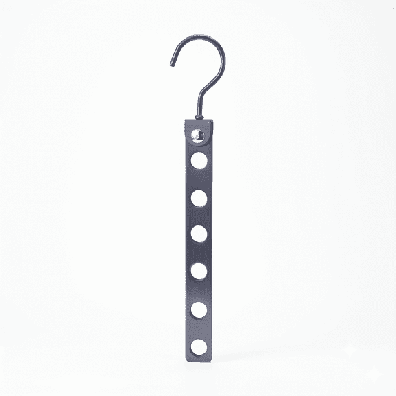 Space Saving Aluminum Clothes Hanger Organizer, 6-Hole Vertical Closet Storage Hanger with 360 Swivel Hook, Heavy Duty Multi Garment Cascading Clothes Hook for Closet Organization
