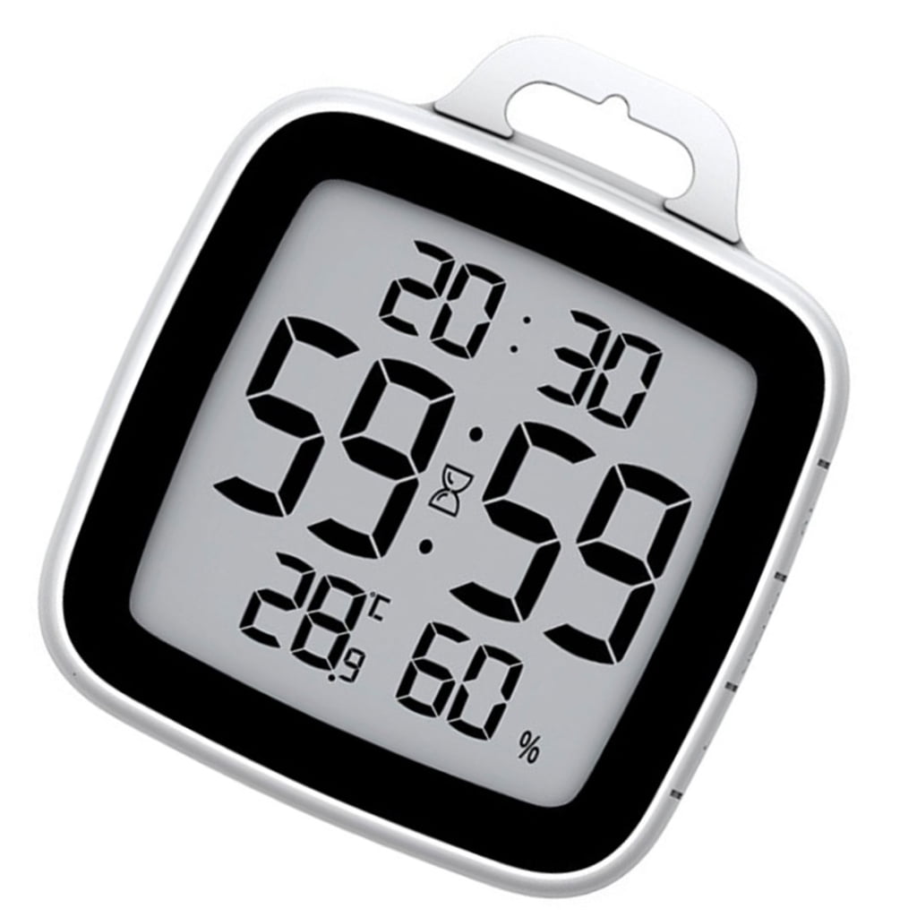 Space Saving Bathroom Digital Clock with Countdown Timer, Temperature ...