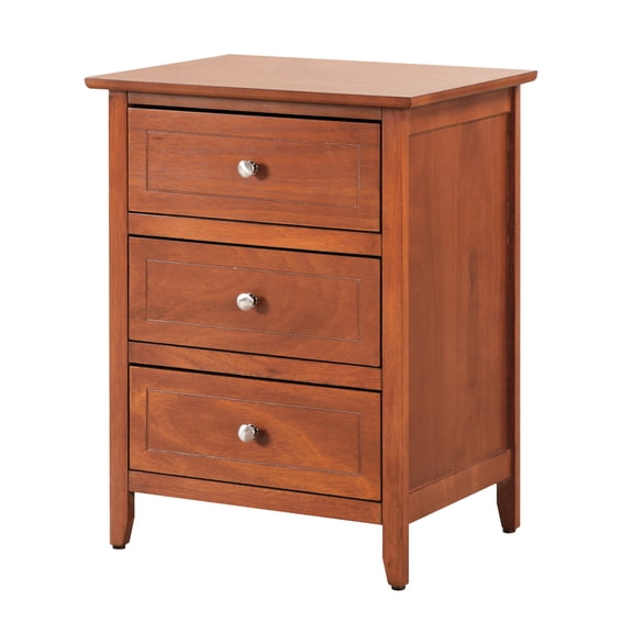 Space - Saving Bedroom Choice - Transitional Oak Nightstand for Easy Assembly